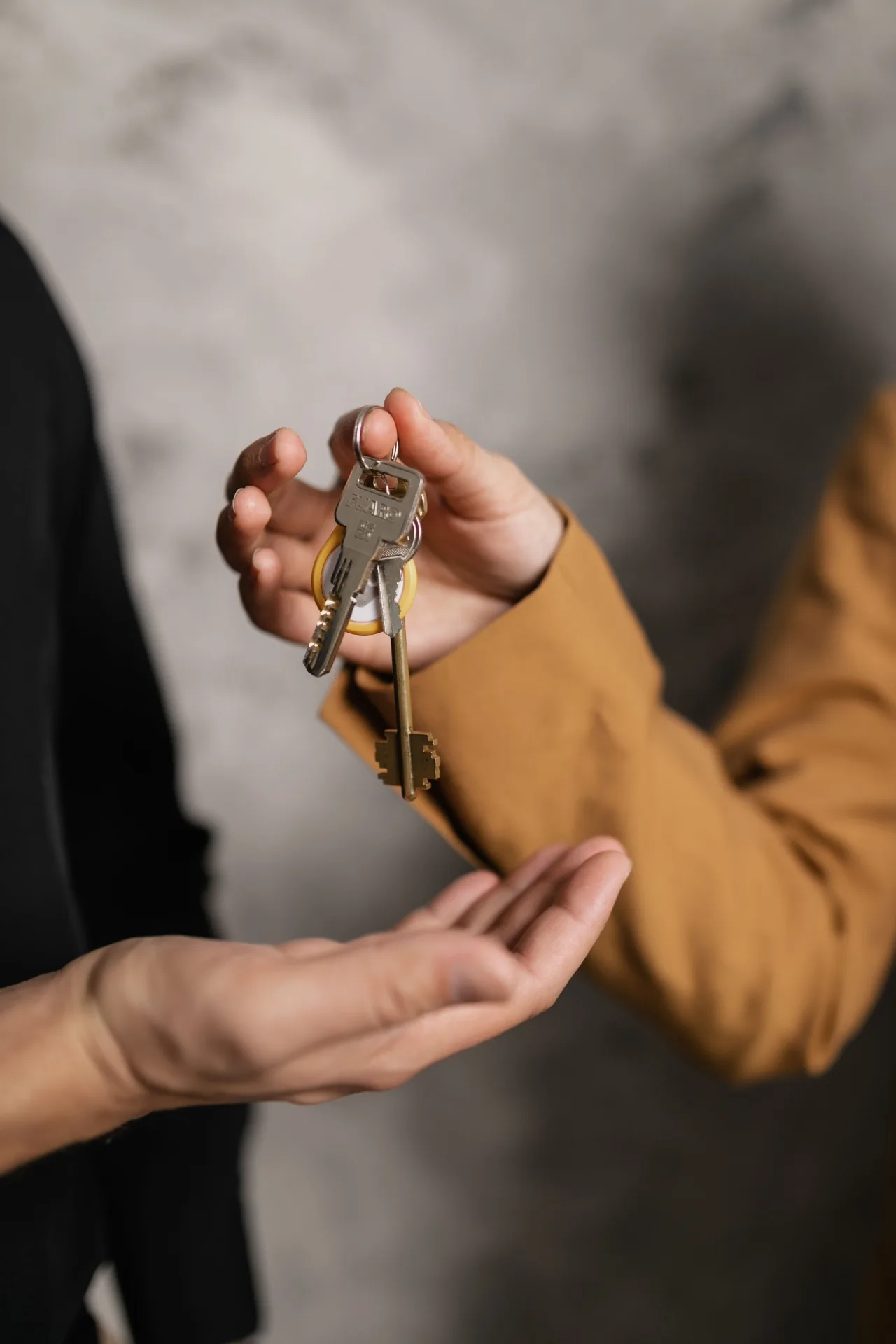 A handoff of house keys